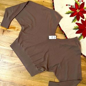 NWT! Express double v neck sweater